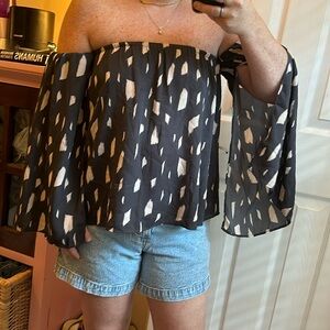 Buddy Love Strapless Flowy Arm Top